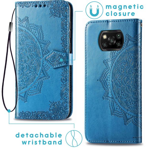 imoshion Etui de télephone Mandala Xiaomi Poco X3 (Pro) - Turquoise