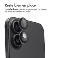 imoshion Lot de 2 protections d'objectif de caméra Apple iPhone 17 / 16 / 16 Plus - Noir