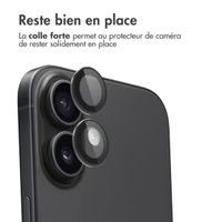 imoshion Lot de 2 protections d'objectif de caméra iPhone 16 / 16 Plus - Noir