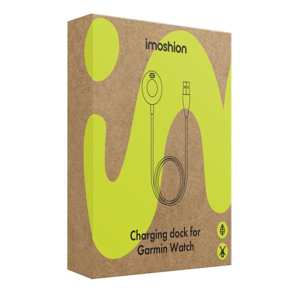 imoshion Station de charge Garmin Watch | Câble de chargement USB-A - 1 metre - Noir