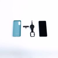 imoshion Câble rétractable avec mousqueton et pad pour téléphone - Noir