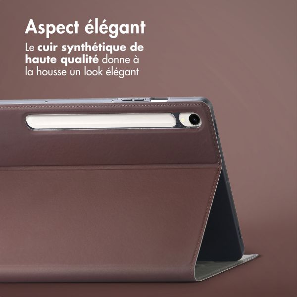 Accezz Housse Classic Tablet Stand Samsung Galaxy Tab S10 Ultra / Tab S9 Ultra - Marron