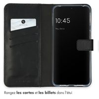 Selencia Étui de téléphone portefeuille en cuir véritable Google Pixel 8 Pro - Noir