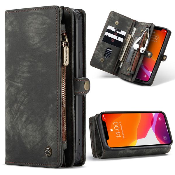 CaseMe Etui de téléphone de luxe en cuir deux iPhone 12 Pro Max