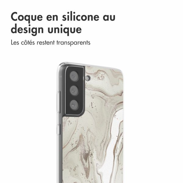 imoshion Coque design pour Samsung Galaxy S21 FE - Sandy Marble