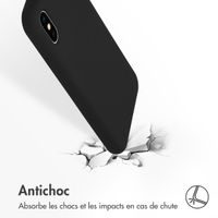 Accezz Coque Liquid Silicone Apple iPhone X / Xs - Noir