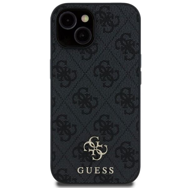 Guess Coque 4G Metal Logo MagSafe iPhone 15 - Noir