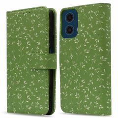 imoshion Étui de télephone portefeuille Design Motorola Moto G34 - Green Flowers