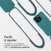 imoshion Coque arrière Color avec cordon amovible et MagSafe Apple iPhone 16 Pro Max - Vert foncé