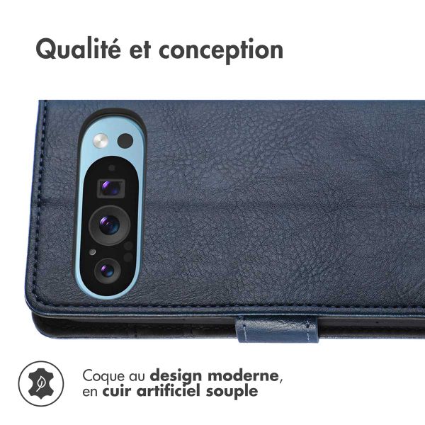 imoshion Étui de téléphone portefeuille Luxe Google Pixel 9 Pro XL - Bleu foncé