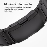 Accezz Bracelet en acier Titane mat Apple Watch | 38/40/41/42 mm - Noir