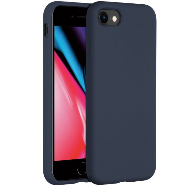 Accezz Coque Liquid Silicone iPhone SE (2022 / 2020) / 8 / 7 - Bleu