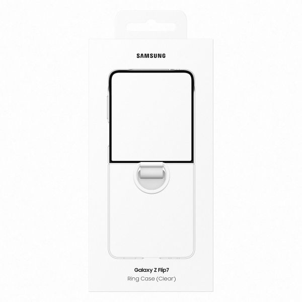 Samsung Coque originale Clear Bague Samsung Galaxy Z Flip 7 - Transparent
