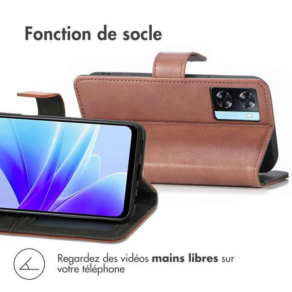 imoshion Étui de télephone portefeuille Oppo A57(s) - Marron