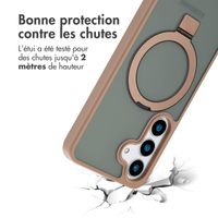 Accezz Coque Ring Stand avec MagSafe Samsung Galaxy S25 Plus - Marron