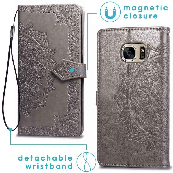 imoshion Etui de télephone Mandala Samsung Galaxy S7 - Gris