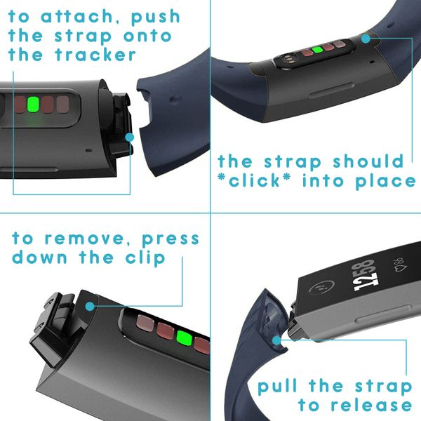 imoshion Bracelet silicone Fitbit Charge 3 / 4 - Bleu foncé