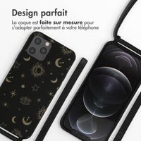 imoshion Coque design en silicone avec cordon iPhone 12 (Pro) - Sky Black