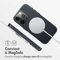 Accezz Coque arrière en cuir avec MagSafe Apple iPhone 15 Pro - Onyx Black