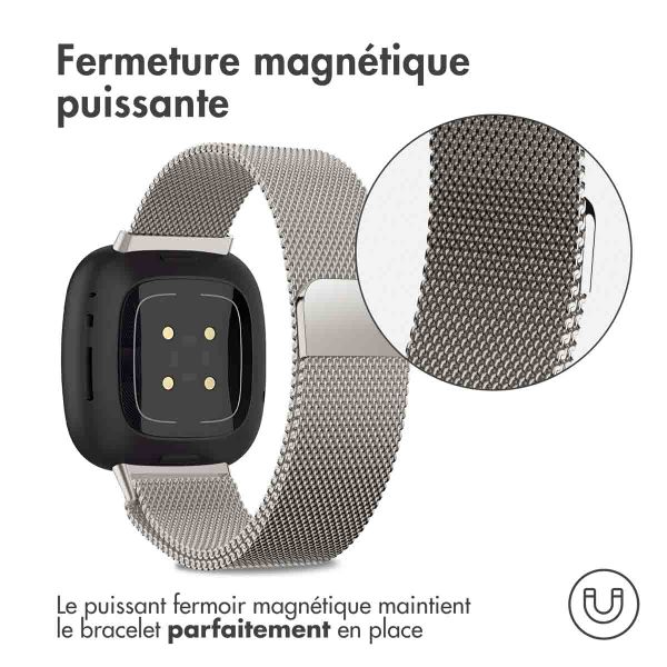 imoshion Bracelet magnétique milanais Fitbit Versa 4/ 3 / Sense (2) - Starlight
