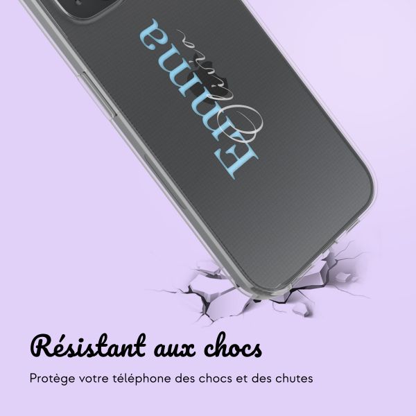 Coque personnalisée avec un nom iPhone 15 - Transparent