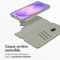 Accezz Étui de télephone portefeuille en cuir 2-en-1 avec MagSafe Samsung Galaxy S26 Ultra - Light Grey