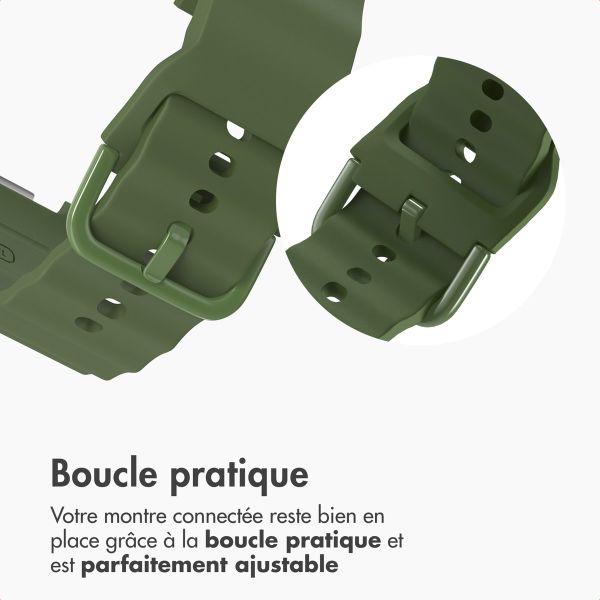 imoshion Bracelet Wave en silicone Samsung Galaxy Watch 8 (40/44mm) / Classic (46mm) - Vert foncé