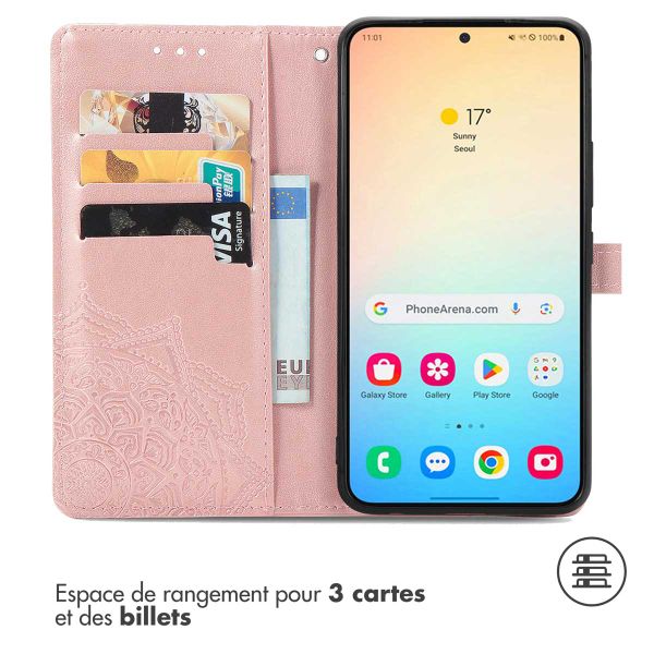 imoshion Etui de télephone Mandala Samsung Galaxy S25 Plus - Rose Doré