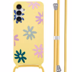 imoshion Coque design en silicone avec cordon Samsung Galaxy A16 - Yellow Flower Distance