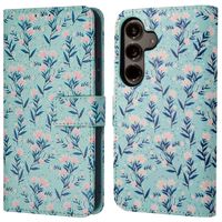 imoshion Étui de téléphone portefeuille Design Samsung Galaxy S24 - Blue Flowers