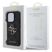 Guess Coque 4G Metal Logo iPhone 16 Pro Max - Noir