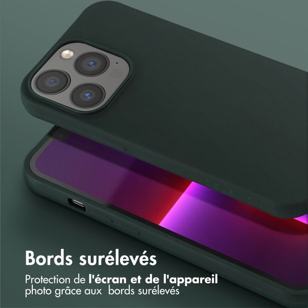 Selencia Coque silicone avec cordon amovible Apple iPhone 13 - Vert foncé
