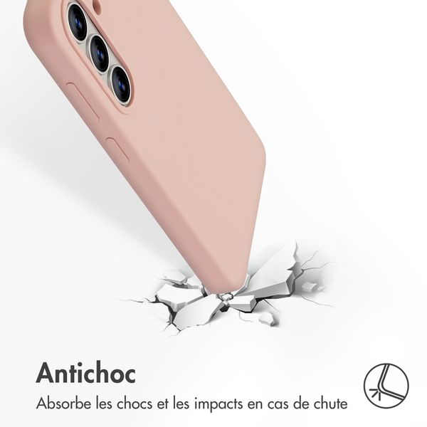 Accezz Coque Liquid Silicone avec MagSafe Samsung Galaxy S26 - Rose