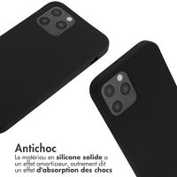 imoshion ﻿Coque en silicone avec cordon Apple iPhone 12 (Pro) - Noir