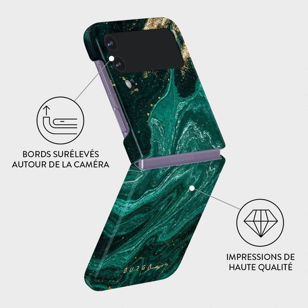 Burga Coque arrière Snap Samsung Galaxy Z Flip 4 - Emerald Pool