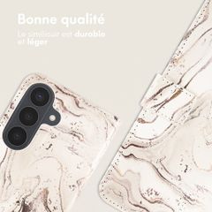 imoshion Étui de télephone portefeuille Design Samsung Galaxy S26 - Sandy Marble