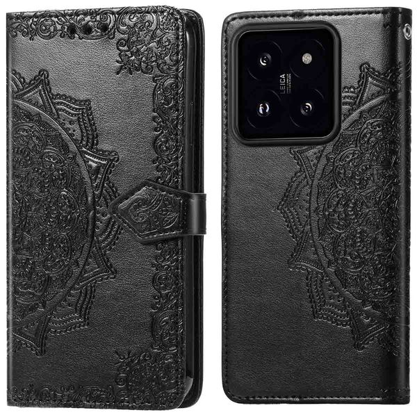 imoshion Etui de téléphone portefeuille Mandala Xiaomi 14T Pro - Noir