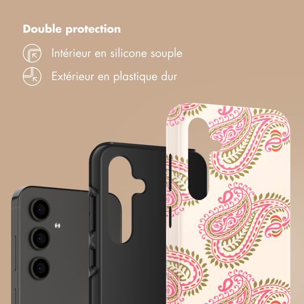 Selencia Coque arrière Vivid Samsung Galaxy S24 FE - Paisley Blush