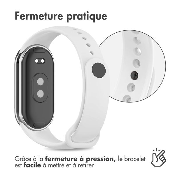 imoshion Bracelet sport en silicone Xiaomi Smart Band 8 / 9 - Blanc