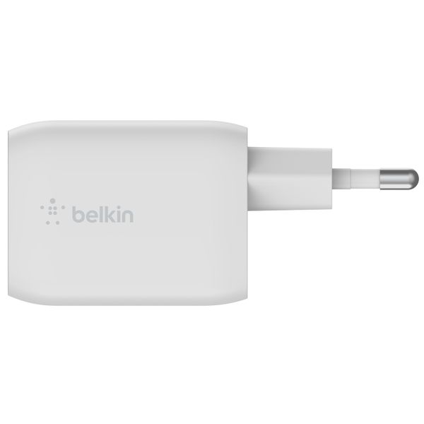 Belkin ﻿ Adaptateur Boost↑Charge™ GaN Pro 2 ports avec câble USB-C - USB-C - 65 W - Blanc