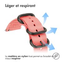 imoshion Bracelet robuste en nylon  - Connexion universelle 22 mm - Rose