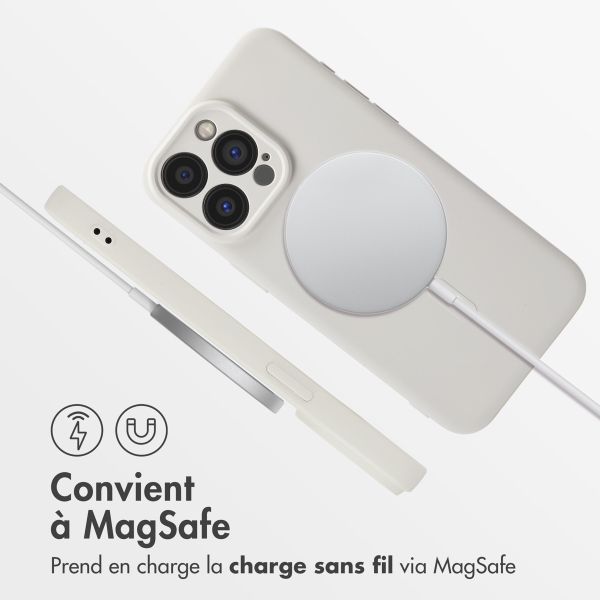 imoshion Coque Couleur avec MagSafe Apple iPhone 15 Pro Max - Beige