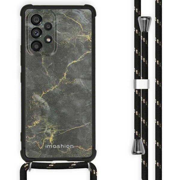 imoshion Coque Design avec cordon Samsung Galaxy A53 - Black Marble