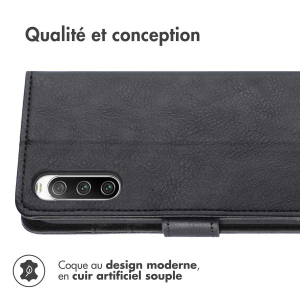 imoshion Étui de téléphone portefeuille Luxe Sony Xperia 10 IV - Noir