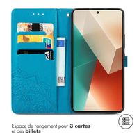 imoshion Etui de téléphone portefeuille Mandala Xiaomi Redmi Note 13 Pro (5G) / Poco X6 - Turquoise