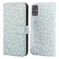 imoshion Étui de téléphone portefeuille Design Samsung Galaxy A51 - Smoke Green Flowers