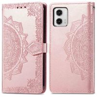 imoshion Etui de téléphone portefeuille Mandala Motorola Moto G73 - Rose Dorée