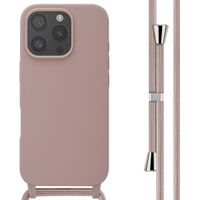 imoshion Coque en silicone avec cordon Apple iPhone 16 Pro - Sand Pink