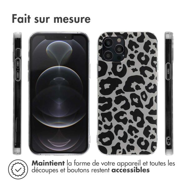 imoshion Coque Design Apple iPhone 12 (Pro) - Leopard Transparent