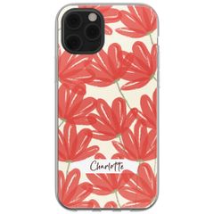 Coque personnalisée avec des fleurs iPhone 12 (Pro) - Transparent